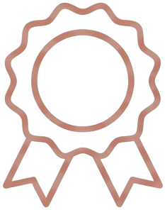 Award ribbon rosette badge icon