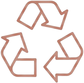 Recycle symbol three arrows icon