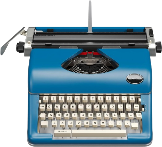 Tactile Typewriter Keyboard - Blue Accent